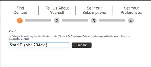 Enter your StarID in the Dragon Alert Portal