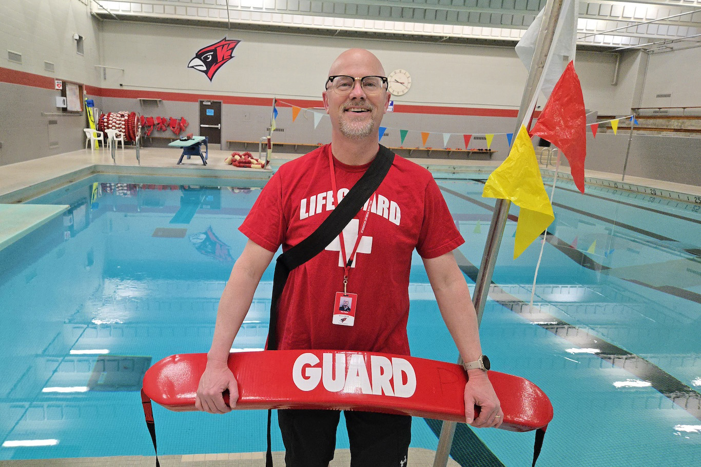 Tim Rehn lifeguard at Willmar Middle School 