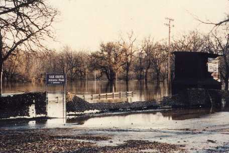 Oak Grove's athletic field required complete restoration after the 1997 flood.