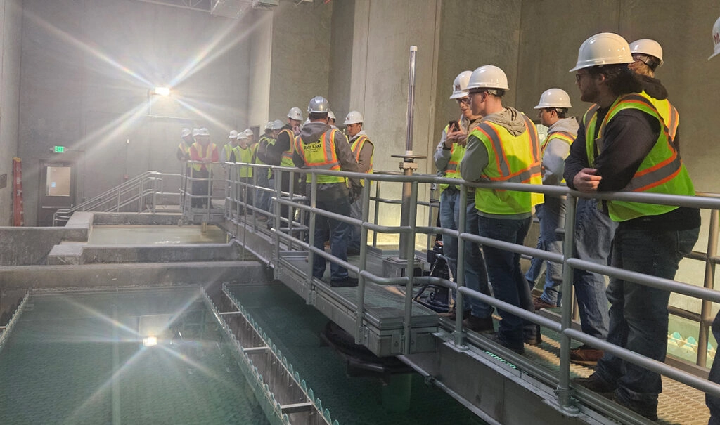 Construction Management students touring Rice Lake water plant