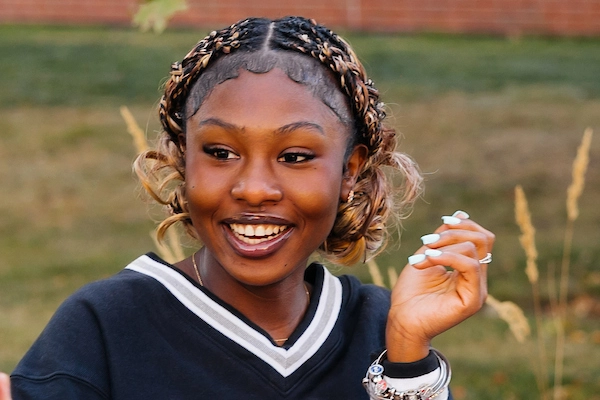 Student smiling